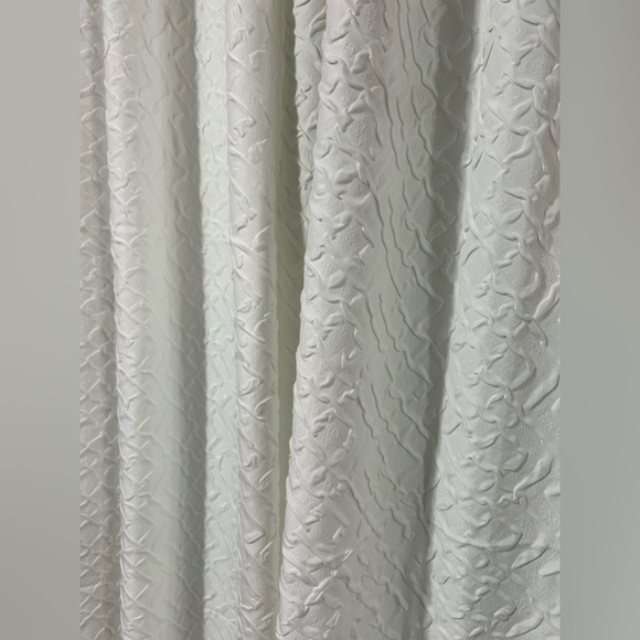 Set of (2) ~38”x87” Peri Home White Textured Curtain Panels - Picture 2 of 3
